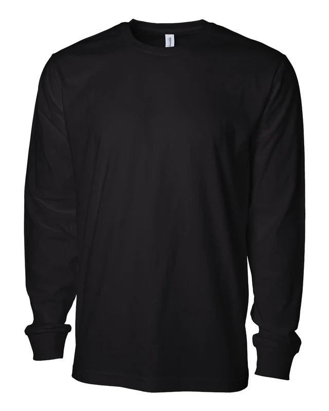 Independent Trading Co. PRM180LST Unisex Premium Long Sleeve T-Shirt - Black Black / Adult M
