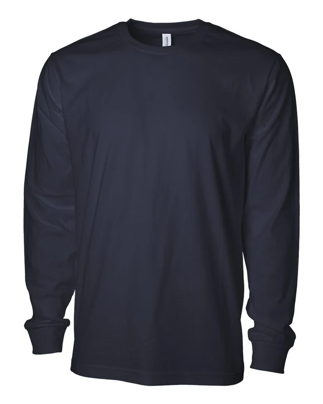Independent Trading Co. PRM180LST Unisex Premium Long Sleeve T-Shirt - Classic Navy Blue-Navy / Adult 3XL