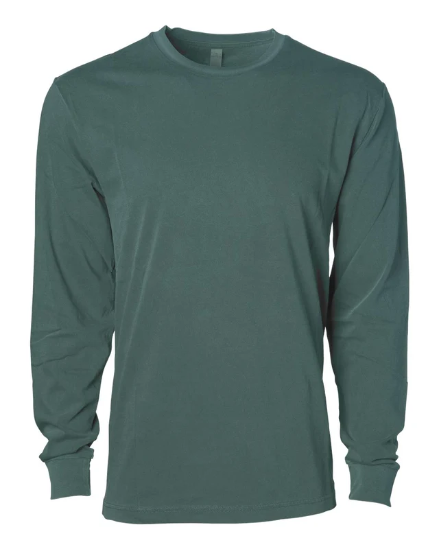 Independent Trading Co. PRM180LST Unisex Premium Long Sleeve T-Shirt - Pigment Alpine Green Green-Dark / Adult L