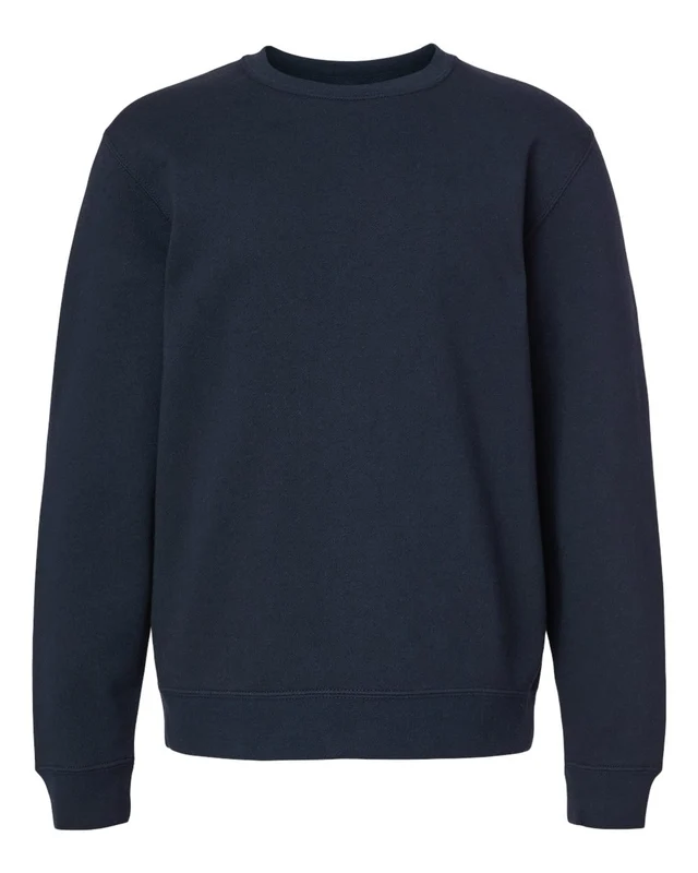Independent Trading Co. SS3001Y Youth Midweight Crewneck Sweatshirt - Classic Navy Blue-Navy / Youth XL