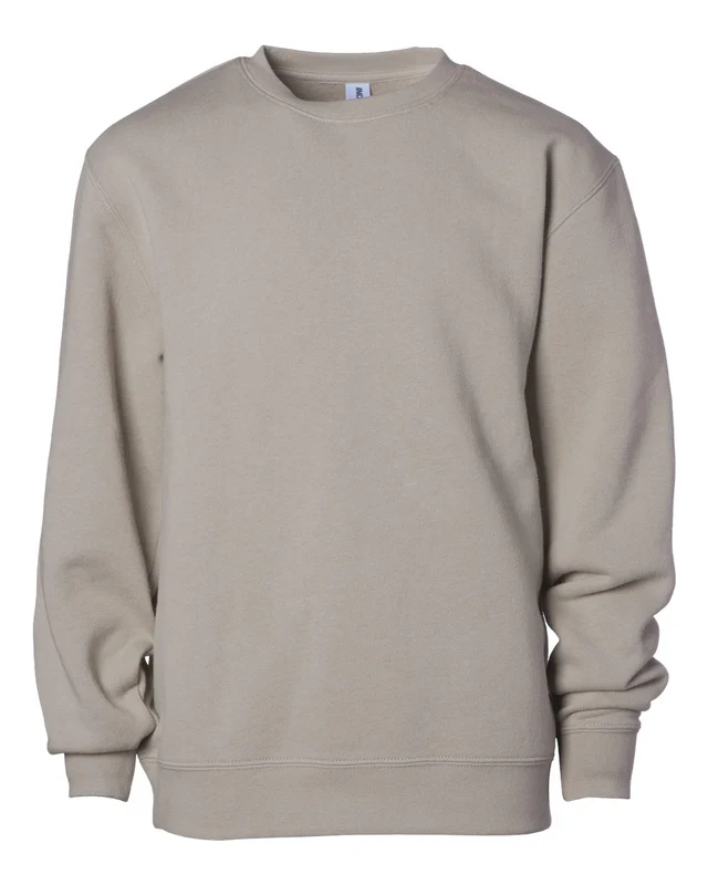 Independent Trading Co. SS3001Y Youth Midweight Crewneck Sweatshirt - Cement Brown-Light / Youth S