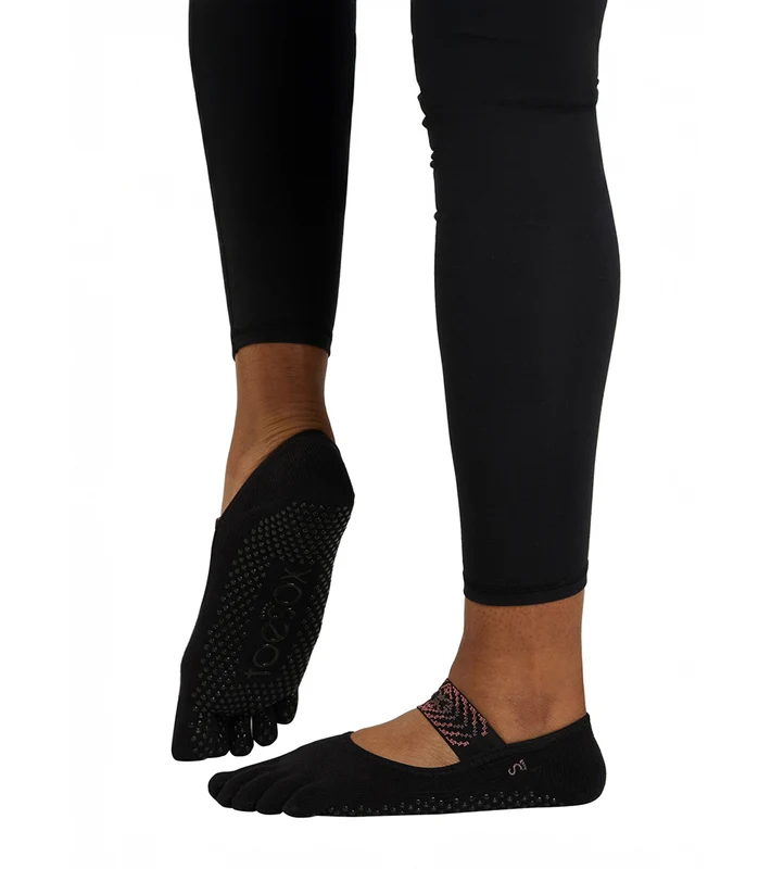 Toesox Organic Mia Grip Full Toe Socks Chateau / M