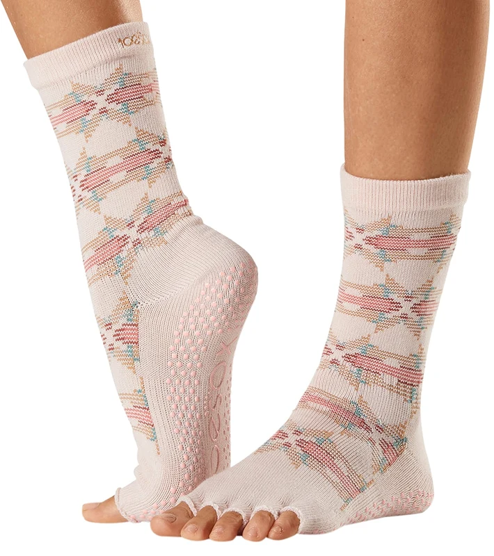 Toesox Crew Half Toe Grip Socks Apres Ski / M