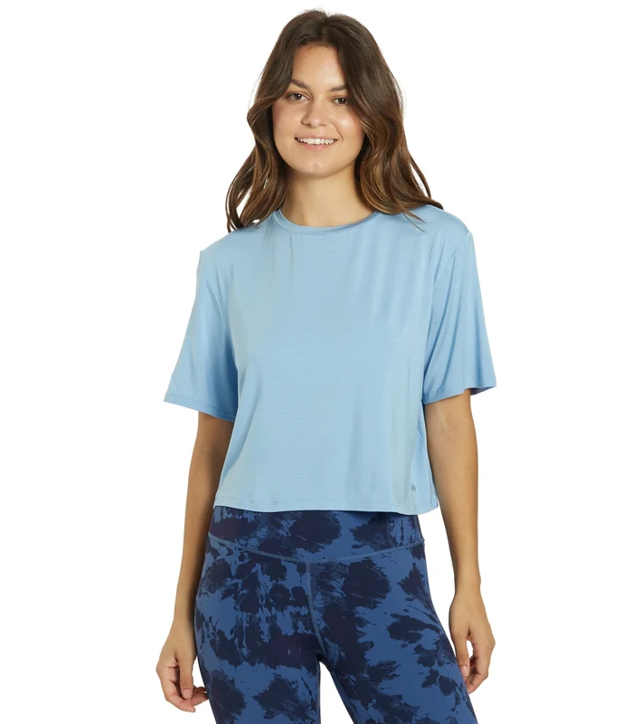 Tavi Crop Tee Wave / S