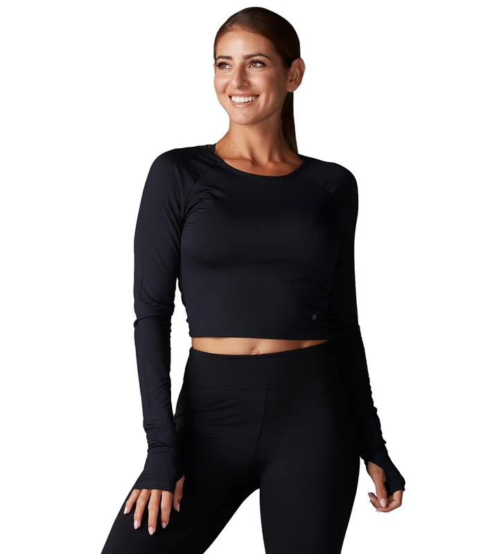 Tavi Favorite Long Sleeve Crop Tee Ebony / XS