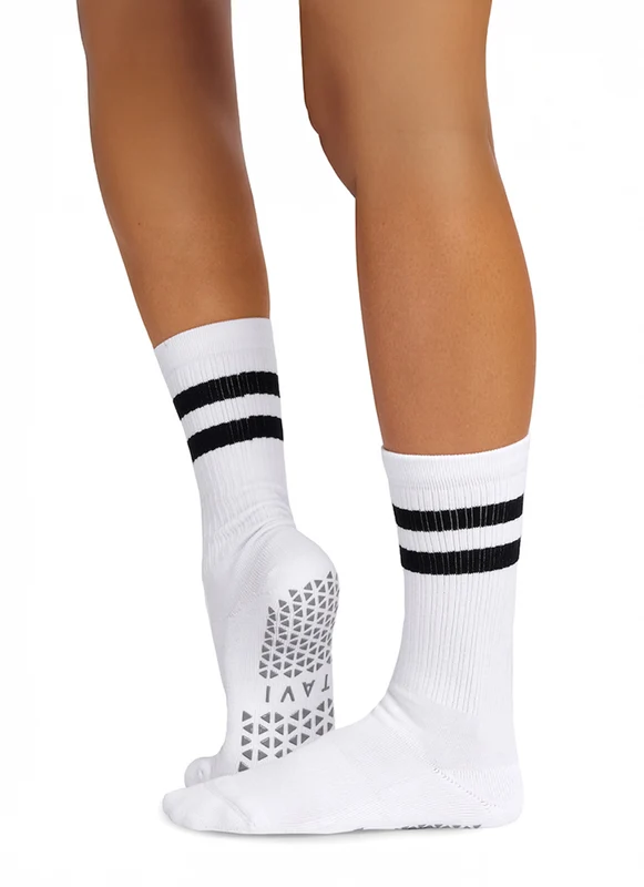 Tavi Kai Grip Crew Socks White / S