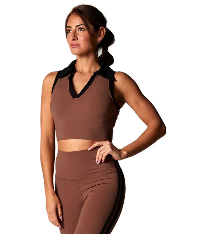 Tavi Contrast Polo Tank Clove Ebony / M