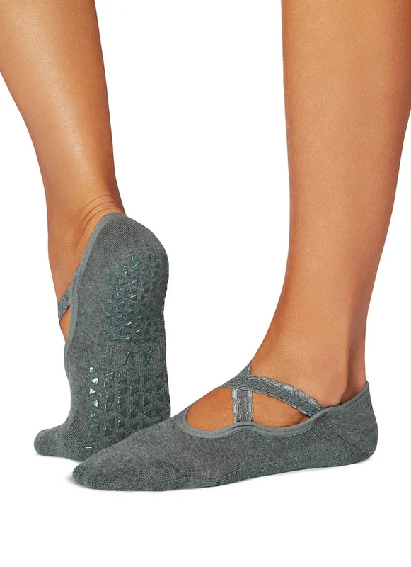 Tavi Chloe Barre Grip Socks Sage Green / S
