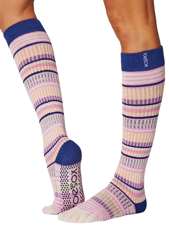 Toesox Scrunch Full Toe Grip Socks Eventide / S