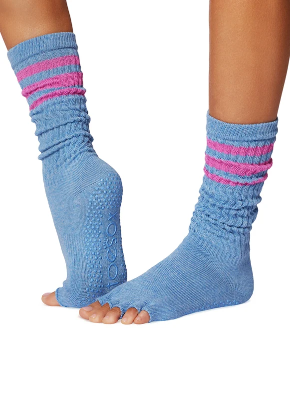 Toesox Slouch Half-Toe Grip Socks Energy / M