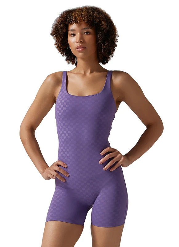 Tavi Short Bodysuit Grape Abstract / S