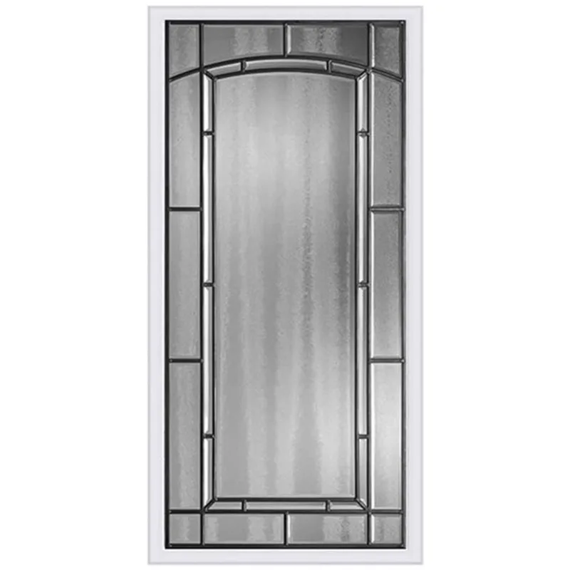Trimlite Adelaide Decorative Doorlite in Full Lite 23 x 49-in with Patina Caming