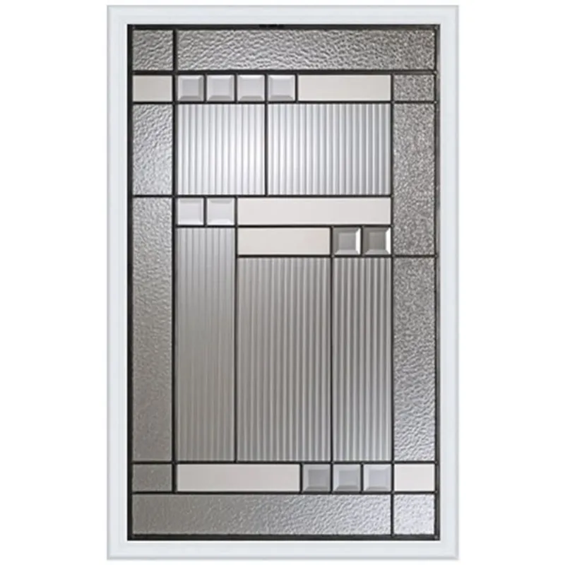 Trimlite Harlow Decorative Doorlite in Full Lite 23 x 37-in with Patina Caming