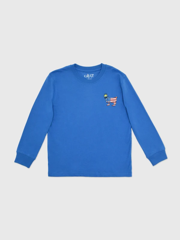 Goat USA Boys' Freedom Long Sleeve T-Shirt YM / ROYAL