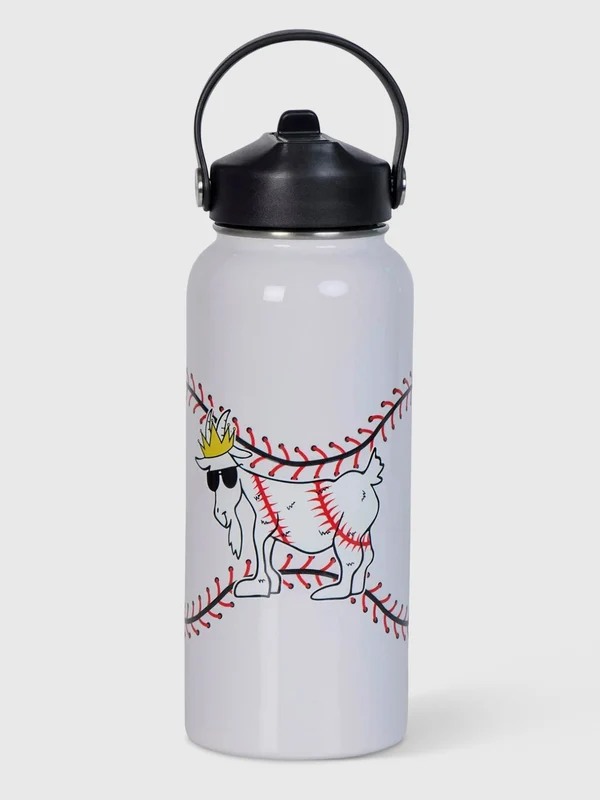 Goat USA Baseball Sport Water Bottle O/S / WHITE