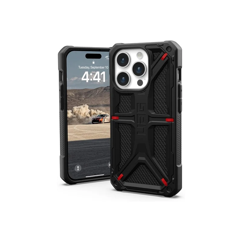 UAG phone case for iPhone 15 Pro Monarch Aramid (Black) Horizon Store