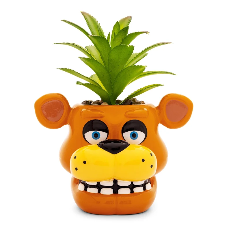 Five Nights At Freddy's Freddy Fazbear Mini Planter With Artificial Succulent