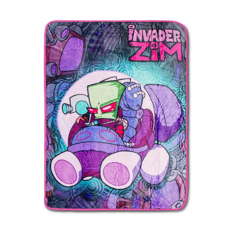 Invader Zim Spaceship Fleece Throw Blanket | 45 x 60 Inches