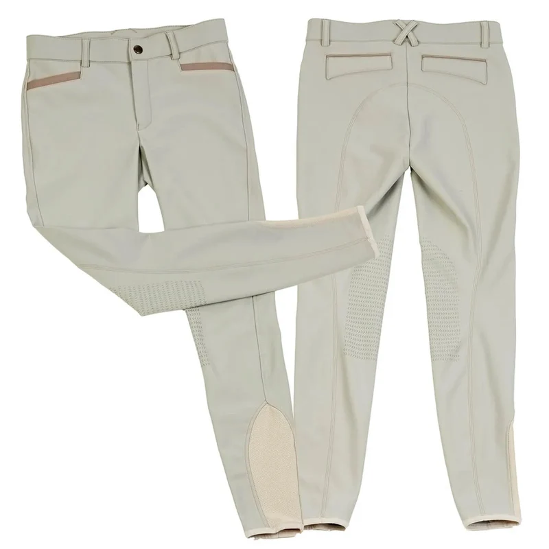 Ovation Kids Dynamic Knee Patch Breeches Tan/Taupe / 6