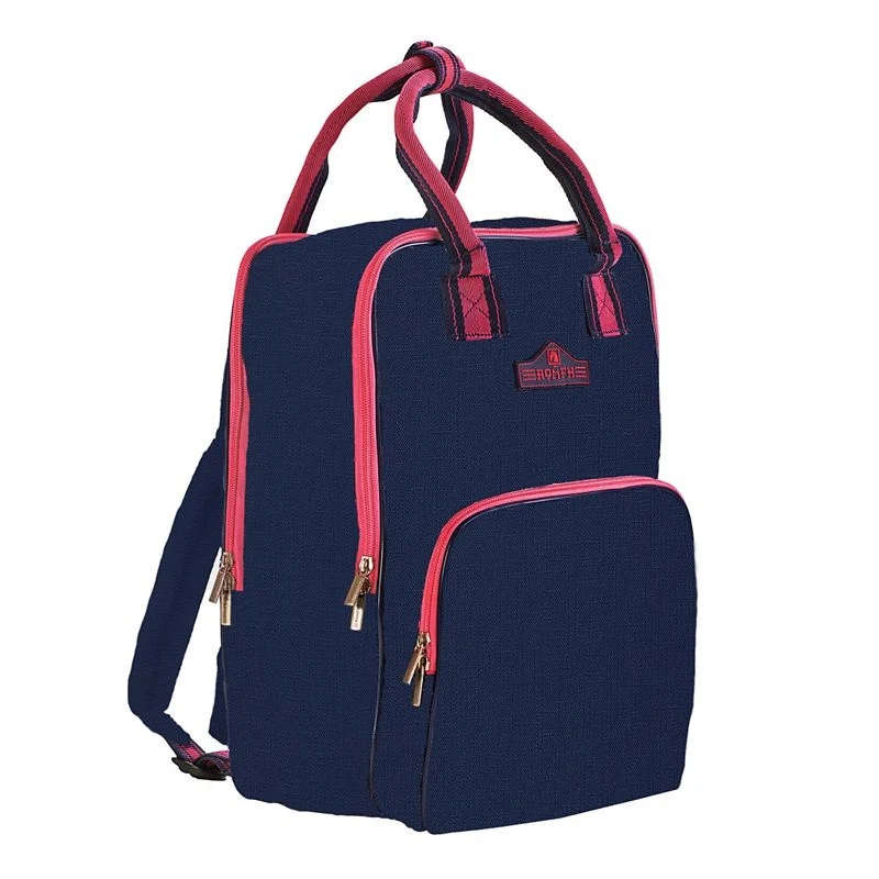 Romfh Barn Friendly Backpack Navy/Juicy Pink / 12"W x 16.5"T x 6"D