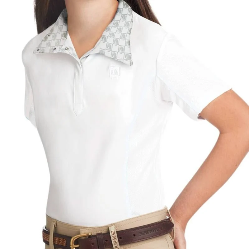 Romfh Kids Classic SS Show Shirt White/Light Grey Logo / Large