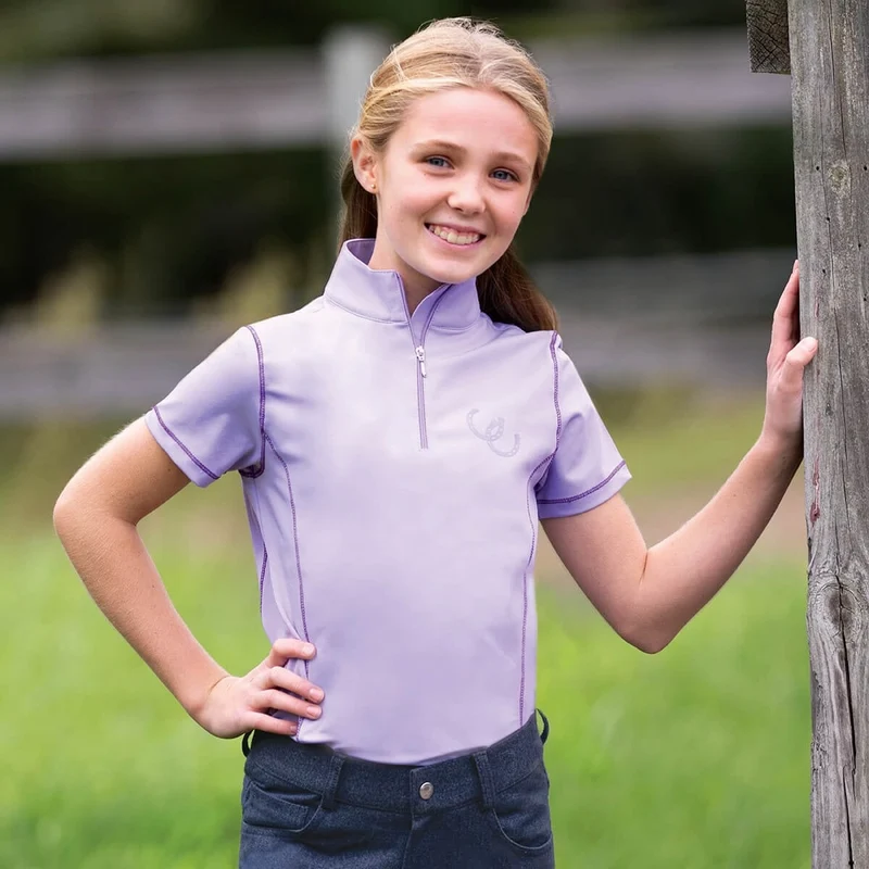 Equistar Child ActiveRider S/S Top Violet / X-Large