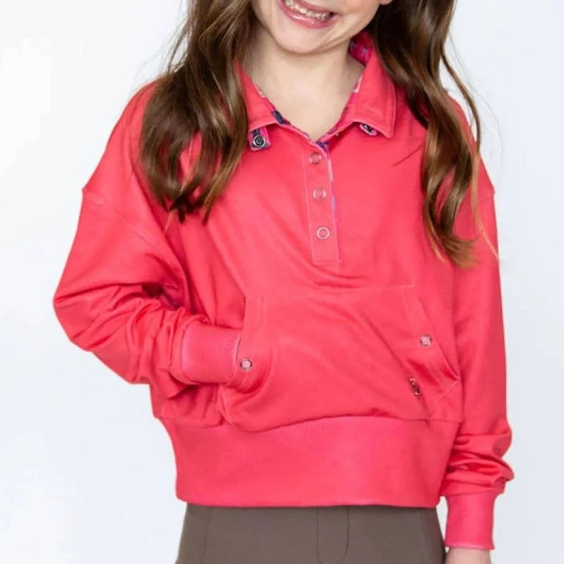 Romfh Kids Cozy Crop Mock LS Shirt Cherry Pink / X-Small
