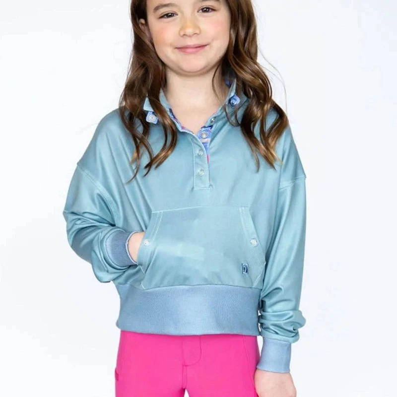 Romfh Kids Cozy Crop Mock LS Shirt Blueberry / X-Large