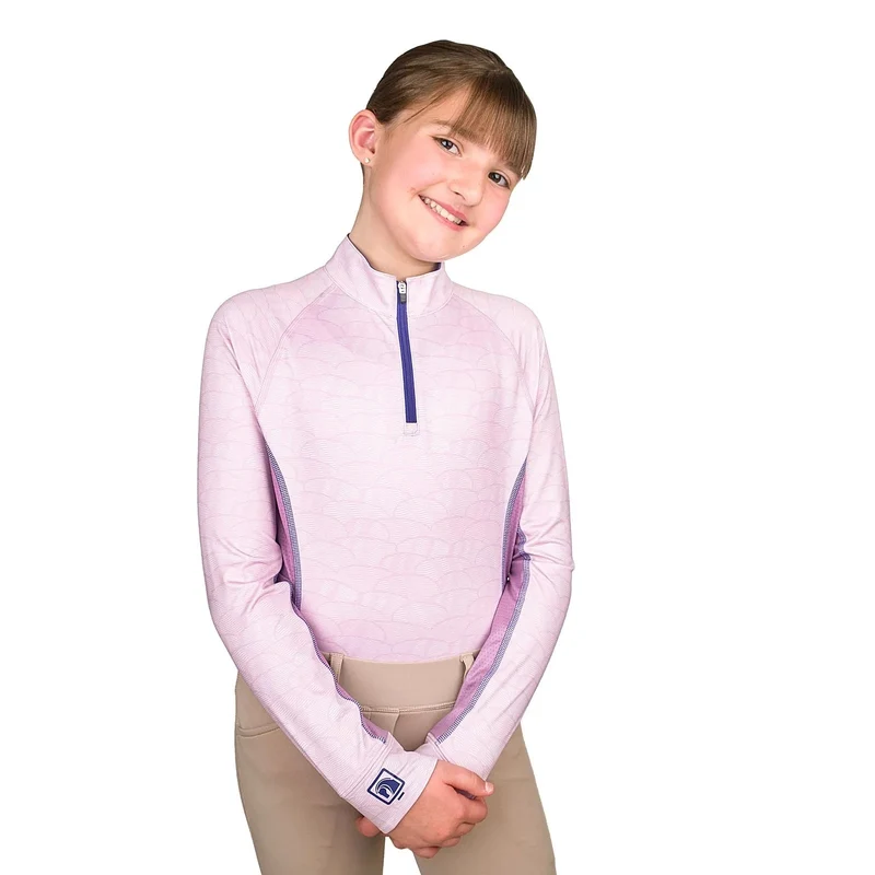 Romfh Kids Core 1/4 Zip Long Sleeve Print Sun Shirt Graphic Waves / Large