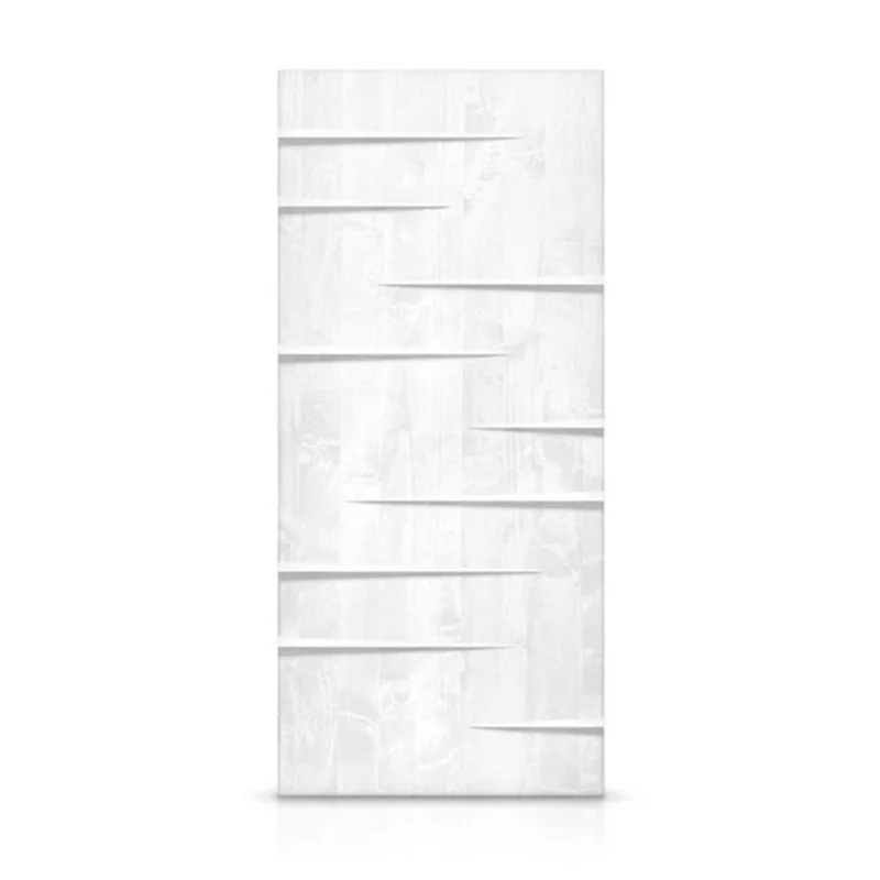 CALHOME 36 x 80-in White Stained Pine Wood Modern Interior Slab Door