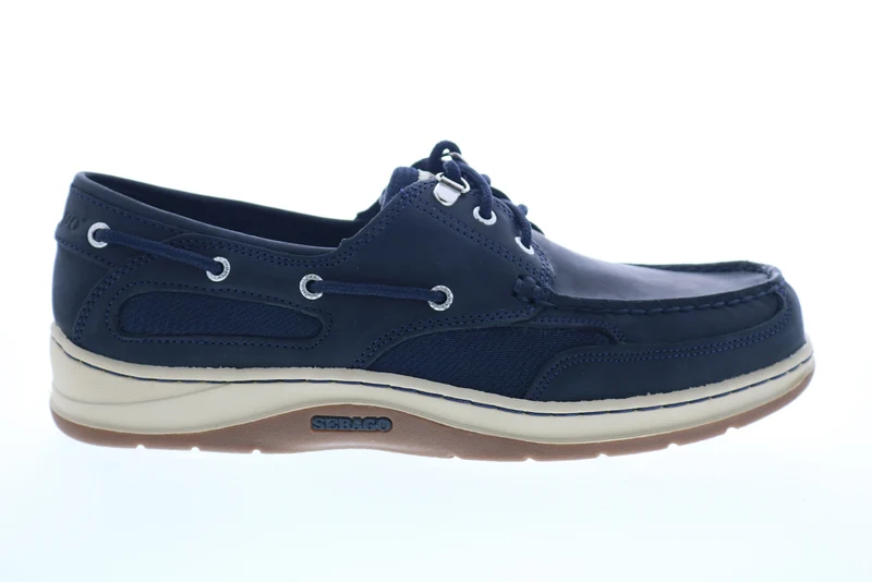 Sebago Clovehitch II FGL Waxed Mens Blue Wide Loafers & Slip Ons Boat Shoes 9