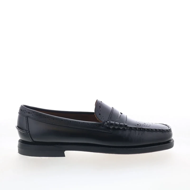 Sebago Dan Perf 73116CW-902 Womens Black Loafers & Slip Ons Penny Shoes 10