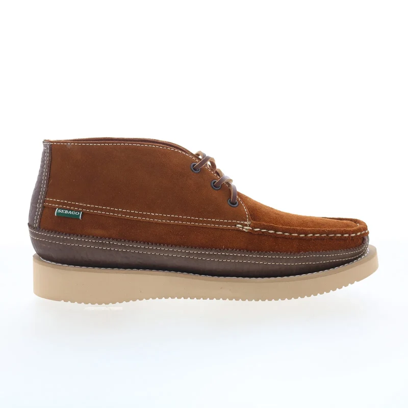 Sebago Miwak Suede Canoe Moc 741172W-A5W Mens Brown Suede Chukkas Boots 8