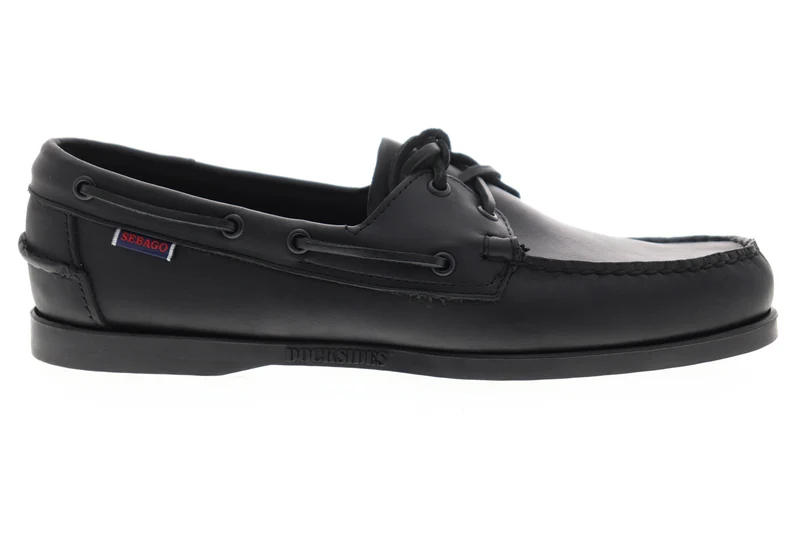 Sebago Portland Docksides Mens Black Narrow Loafers & Slip Ons Boat Shoes 8.5