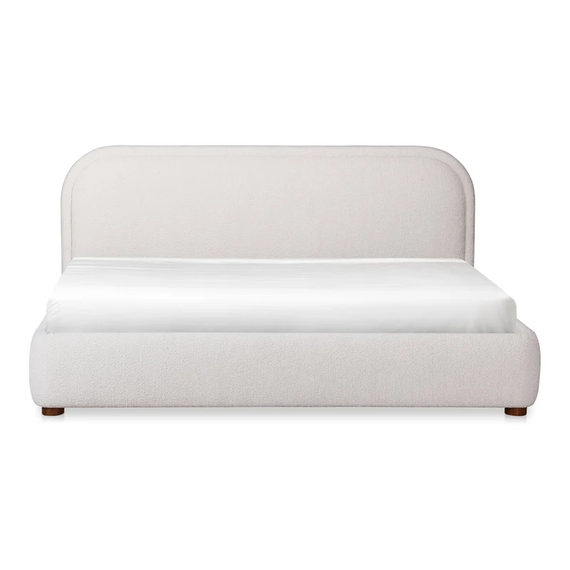 Moe's Home Collection - Colin Queen Bed Oatmeal - RN-1146-34-0 Grey / Queen