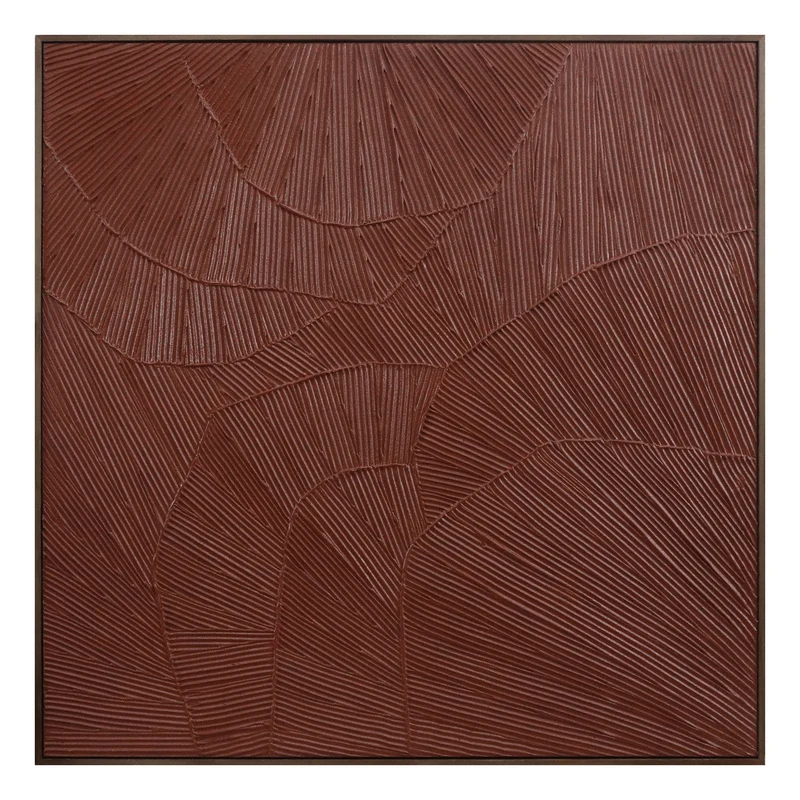 Moe's Home Collection - Flutter Framed Painting Maroon - WP-1307-37 Multicolor / 36" X 1.89" X 36"