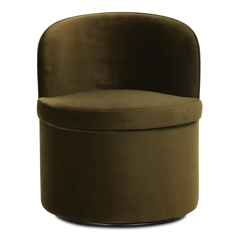 Moe's Home Collection - Dane Swivel Dining Chair - OA-1074 Green / 25.6" X 25.6" X 31.9"