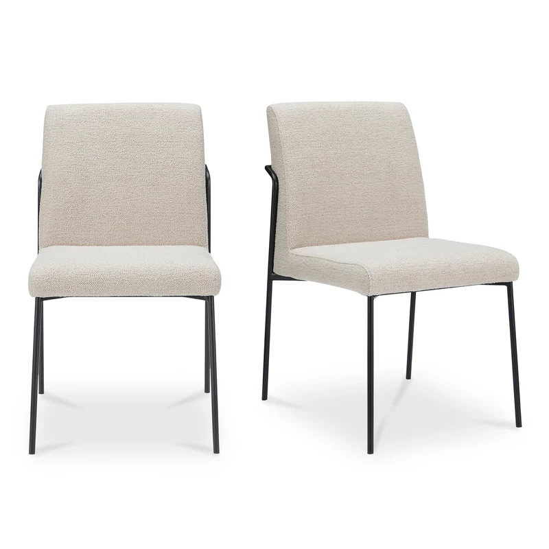 Moe's Home Collection - Danny Dining Chair - Set of Two - YM-1018 Beige / 18.7" X 23.6" X 33.9"