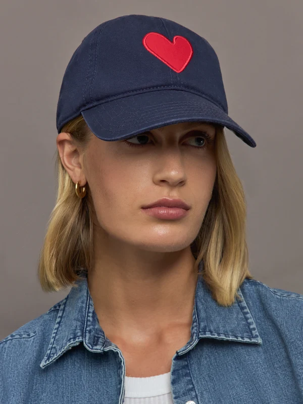 KR Imperfect Heart Hat - Navy-Red Navy-Red / O/S