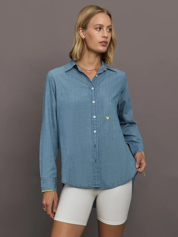 Mia Shirt Love - Chambray Blue Chambray Blue / XL