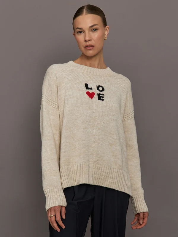 Boyfriend Love Squared Sweater - Natural Natural / L