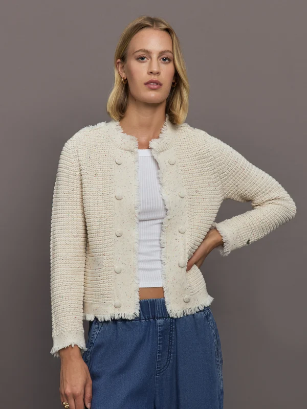 Fringe Beauler Cardigan - Multi Neutral Multi Neutral / L