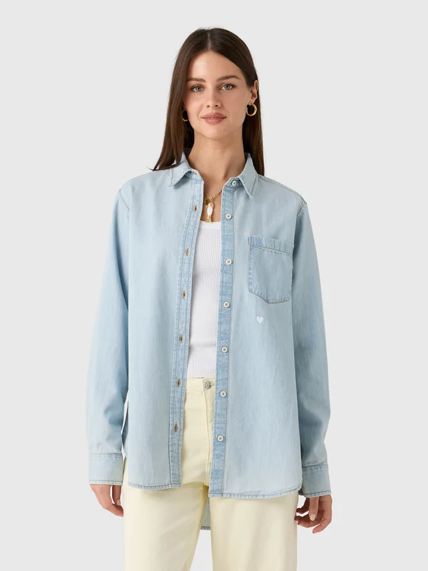 Kerri Rosenthal Women's Mia U.S. of Love Shirt XS / LIGHT WASH
