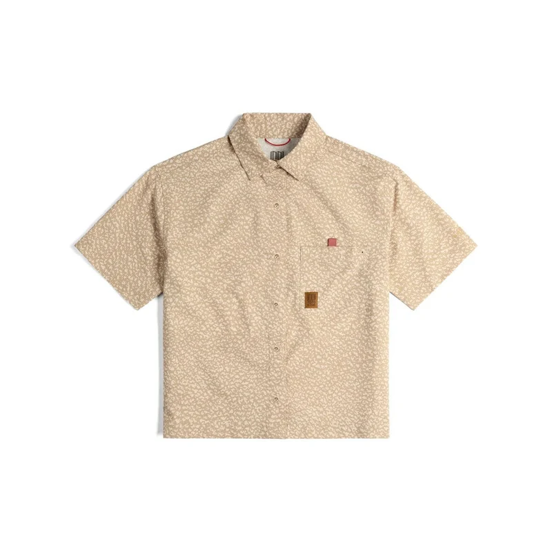 Women's Retro River Short Sleeve Shirt Crackle Sesame / L