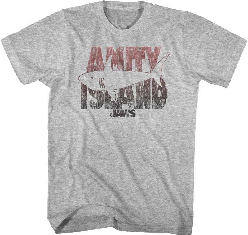 Amity Island Shark Illustration Jaws T-Shirt XL