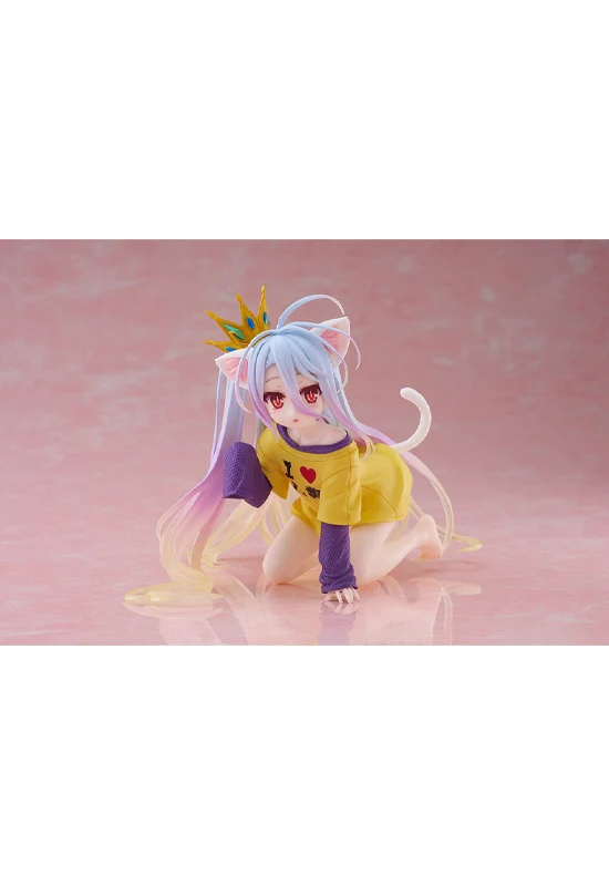 No Game No Life TAITO Desktop Cute Figure - Shiro (Cat Ear T-Shirt Ver.)