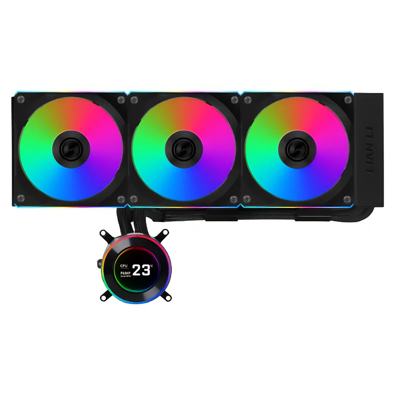 Lian Li Hydroshift II LCD-C 360CL 360mm RGB AIO CPU Cooler (Black) Centre Com