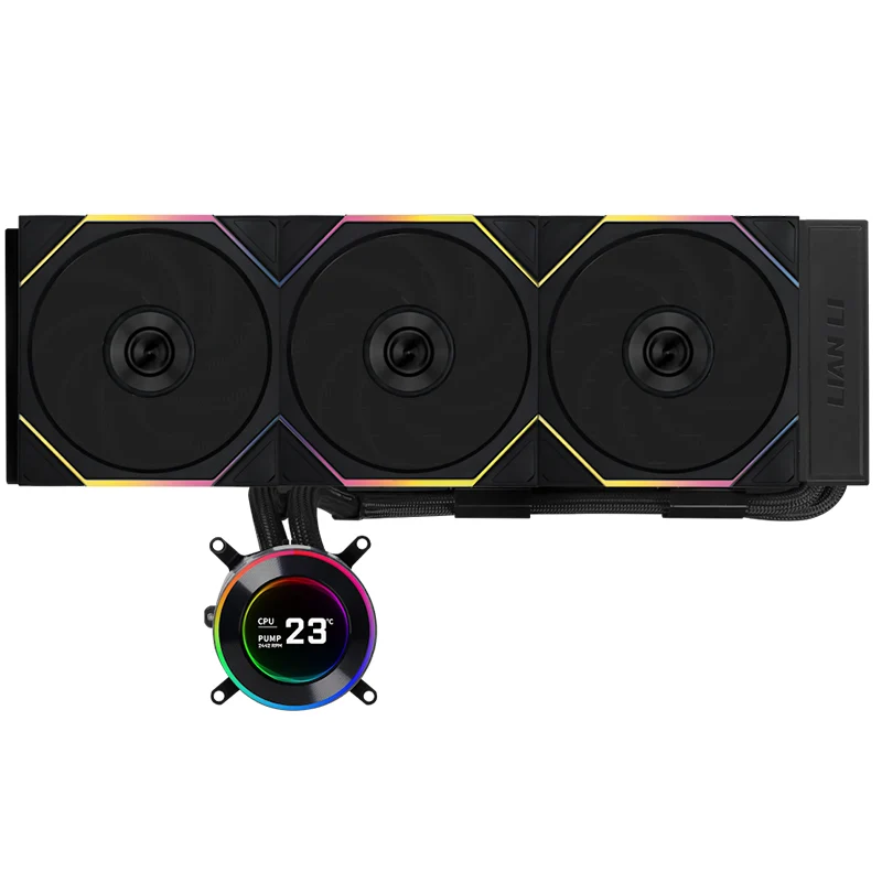 Lian Li Hydroshift II LCD-C 360TL 360mm RGB AIO CPU Cooler (Black) Centre Com