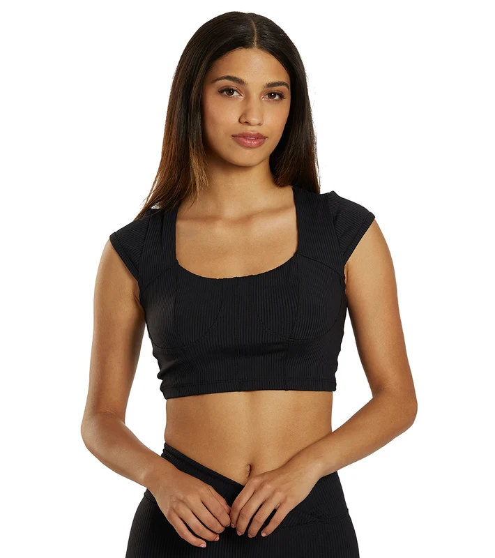 Year of Ours Larisa Crop Tee Black / XS