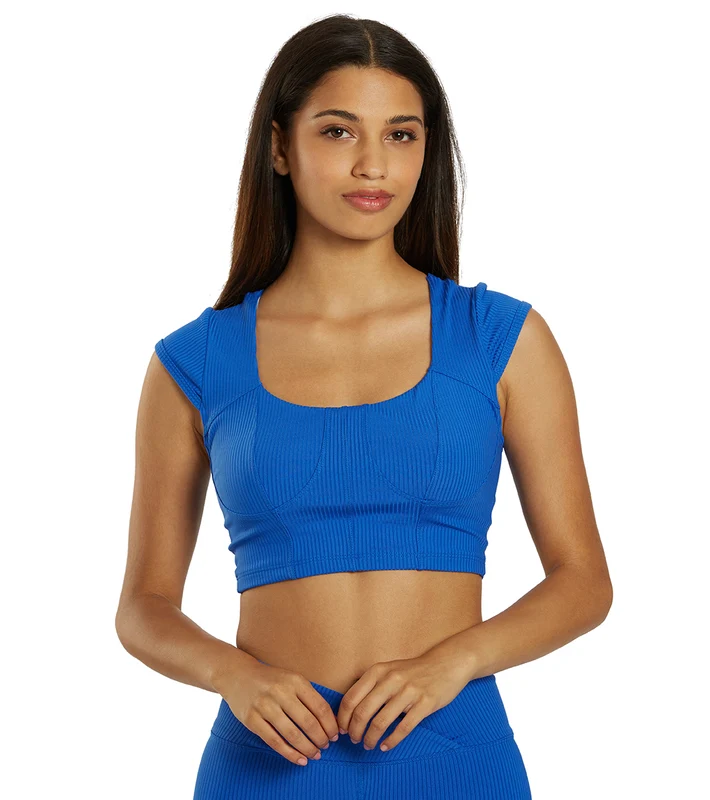 Year of Ours Larisa Crop Tee Blue Flame / XL
